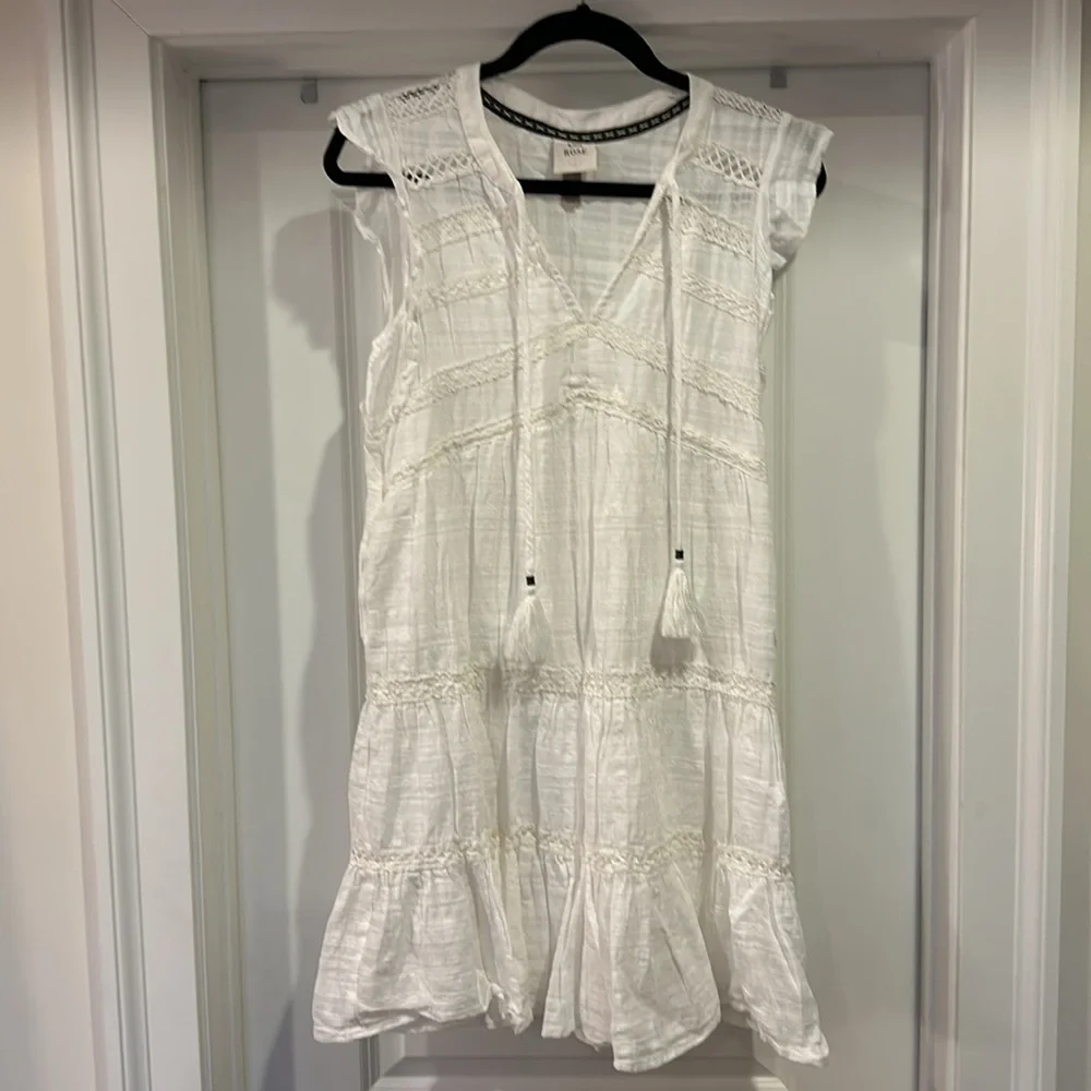 Knox Rose Flutter Sleeve MIDI Dress White M - Picture 2 of 9